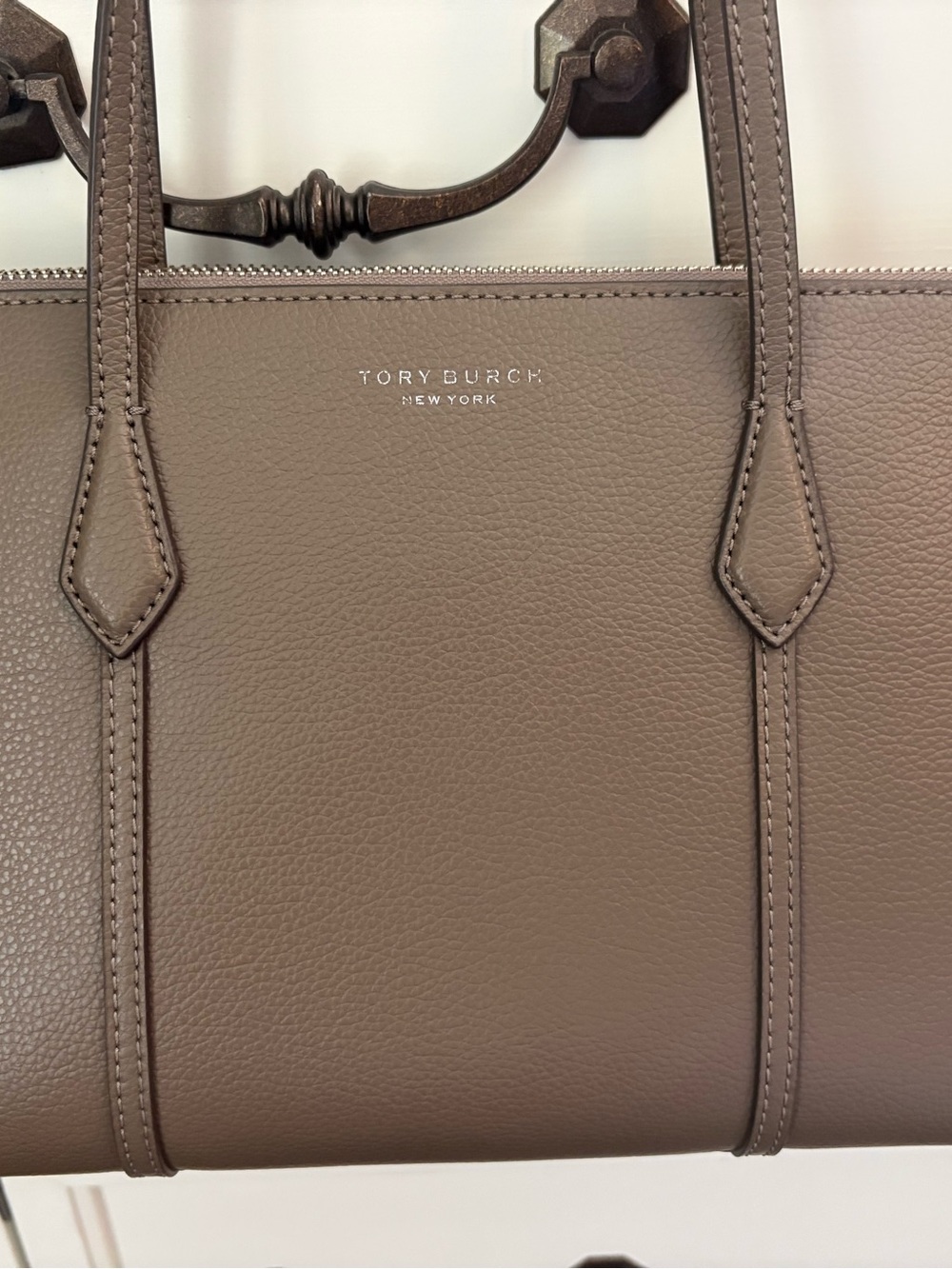 Tory Burch Perry Small Tote Wild Mushroom - Picture 5 of 8